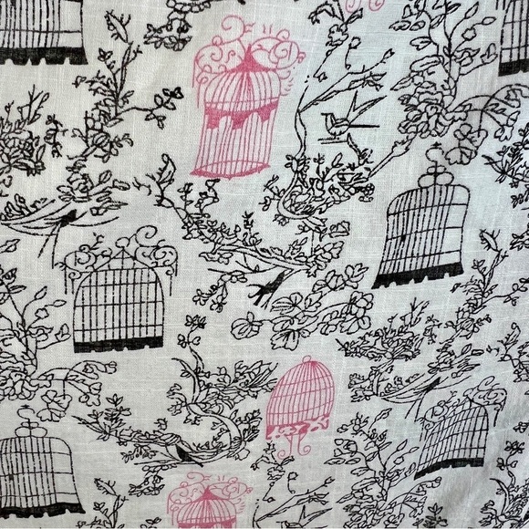 Unique Vintage Bird Cage Swing dress size M pink black gray - Picture 2 of 9